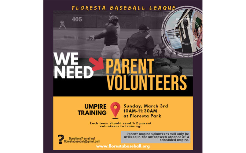 NEEDED: Parent Volunteers for Umpire Training