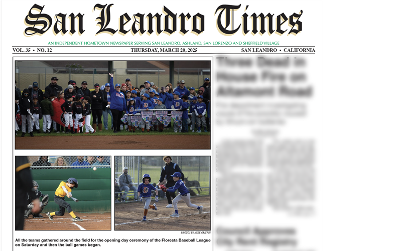 Opening Day in the San Leandro Times