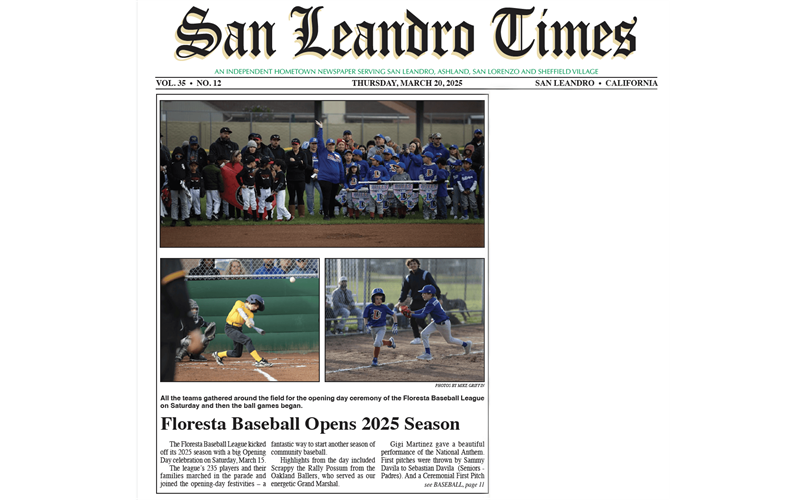 Opening Day in the San Leandro Times